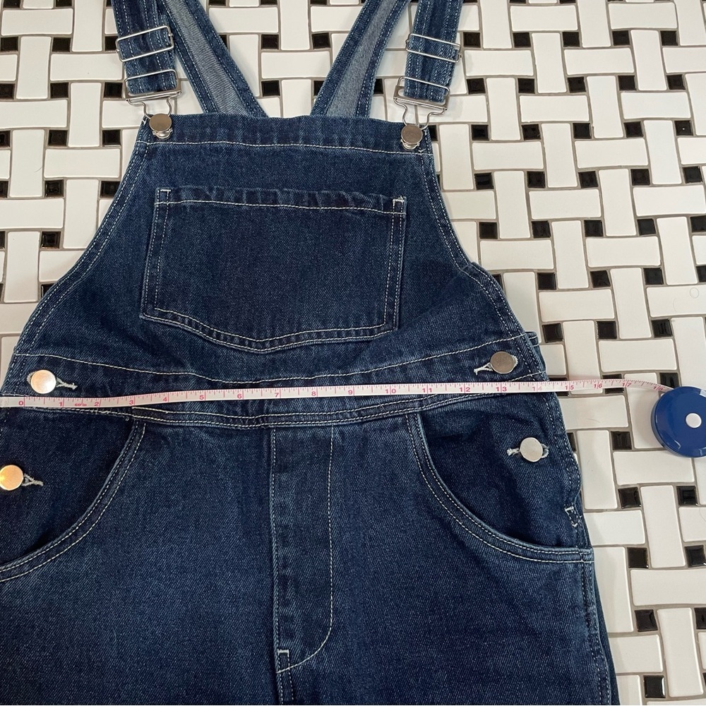 Weworewhat Basic Overalls, Small, Denim Dark Wash… - image 5